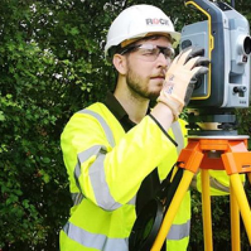 A Man undertaking an Underground Utility Survey