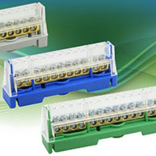 Arnocanali Earth & Neutral distribution blocks from Switchtec are supplied with IP20 touch proof terminals.