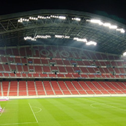 Toyota Stadium in Aichi with its new LED pitch lighting