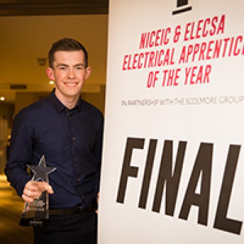 Zach - last year's winner of the NICEIC apprentice of the year