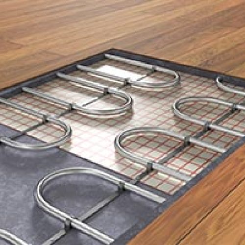 Underfloor heating under laminate